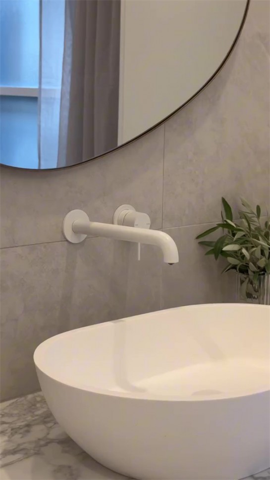 Смеситель для раковины Lotis Mone 1002MW встраиваемый, цвет matte white