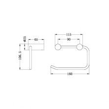 Держатель для туалетной бумаги Lotis Mone 1081BB 160мм, цвет brushed brass
