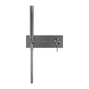 Смеситель для душа, с ручным душем, скрытый, Lotis, цвет: оружейный металл