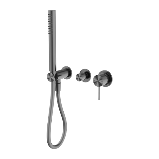 Смеситель для душа Lotis Mone 1012BMB встраиваемый с ручным душем, цвет black metal brass
