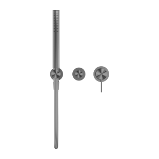 Смеситель для душа, с ручным душем, скрытый, Lotis, цвет: оружейный металл