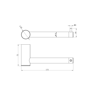 Держатель для туалетной бумаги Lotis Mone 316 1075BN, цвет brushed nickel
