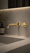 Смеситель для раковины Lotis Mone 1002BB встраиваемый, цвет brushed brass