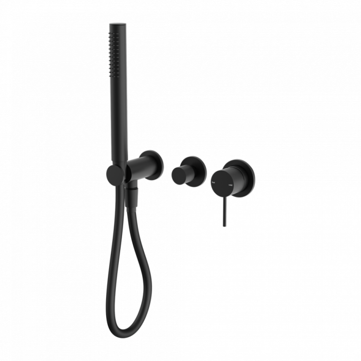 Смеситель для душа, с ручным душем, скрытый, Lotis, цвет: черный