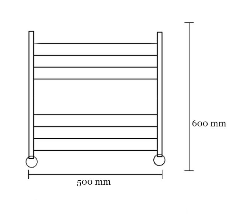 Полотенцесушитель водяной Lotis Mone 50х60 см, цвет brushed nickel