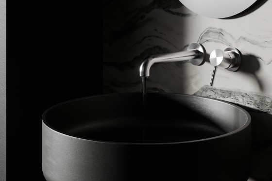 Смеситель для раковины Lotis Mone 1002BN встраиваемый, цвет brushed nickel
