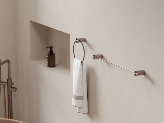 Держатель для полотенец Lotis Santi 1073CB кольцо, цвет copper brushed 