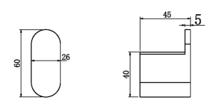 Крючок настенный Lotis Gris 1083BB, цвет brushed brass