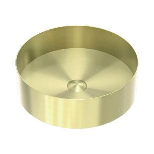 Раковина накладная Lotis Santi 1085BB 400мм круглая, цвет brushed brass