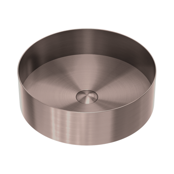 Раковина накладная Lotis Santi 1085CB 400мм круглая, цвет copper brushed