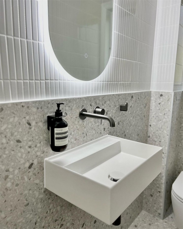 Смеситель для раковины, скрытый, Lotis, цвет: оружейный металл