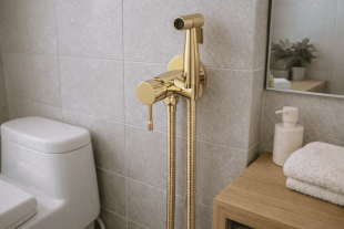 Гигиенический душ Lotis Mone 1043B, цвет polished brass PVD