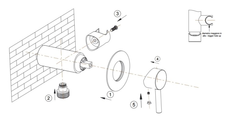 Гигиенический душ Lotis Mone 1043BG, цвет brushed gold PVD