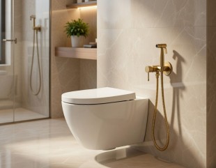 Гигиенический душ Lotis Mone 1043BG, цвет brushed gold PVD