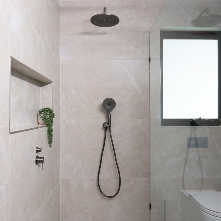 Душевой гарнитур, Lotis, цвет: оружейный металл