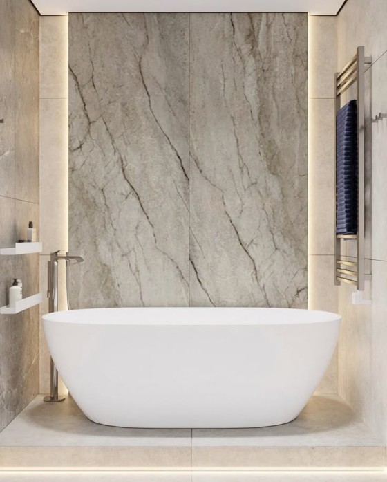 Ванна из искусственного камня Lotis Ando 170x80см, отдельностоящая, Solid Surface, цвет белый матовый