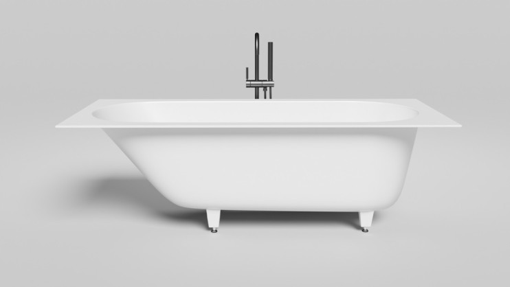 Ванна из искусственного камня Lotis Oberon  KIT 170x75см, встраиваемая, Gelcoat, цвет белый глянцевый