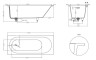 Ванна из искусственного камня Lotis Oberon  KIT 170x75см, встраиваемая, Gelcoat, цвет белый глянцевый