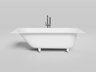 Ванна из искусственного камня Lotis Oberon 180x80см, встраиваемая, Solid Surface, цвет белый матовый