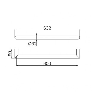 Полотенцесушитель, электрический, Lotis, цвет: хром