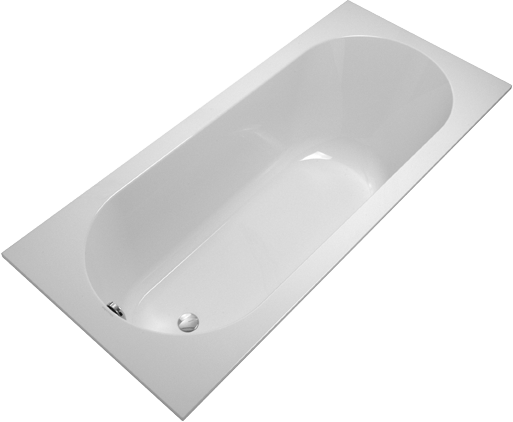 Ванна из искусственного камня Lotis Oberon 180x80см, встраиваемая, Solid Surface, цвет белый глянцевый