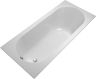 Ванна из искусственного камня Lotis Oberon 180x80см, встраиваемая, Solid Surface, цвет белый глянцевый
