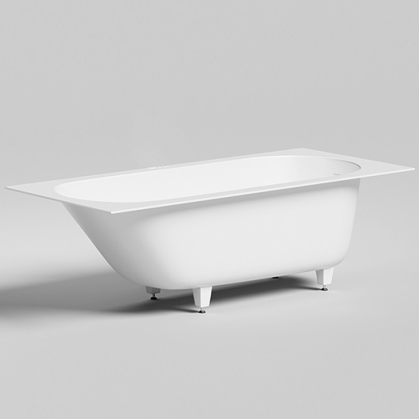 Ванна из искусственного камня Lotis Oberon  KIT 180x80см, встраиваемая,Solid Surface, цвет белый матовый
