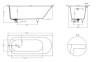 Ванна из искусственного камня Lotis Oberon  KIT 180x80см, встраиваемая,Solid Surface, цвет белый матовый