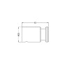 Крючок настенный Lotis Mone 1082BN 45х25мм, цвет brushed nickel