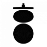 Верхний душ Lotis Santi 1027MB D25см, цвет matte black