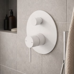 Смеситель для душа Lotis Mone 1014MW встраиваемый на 2 потребителя, цвет matte white