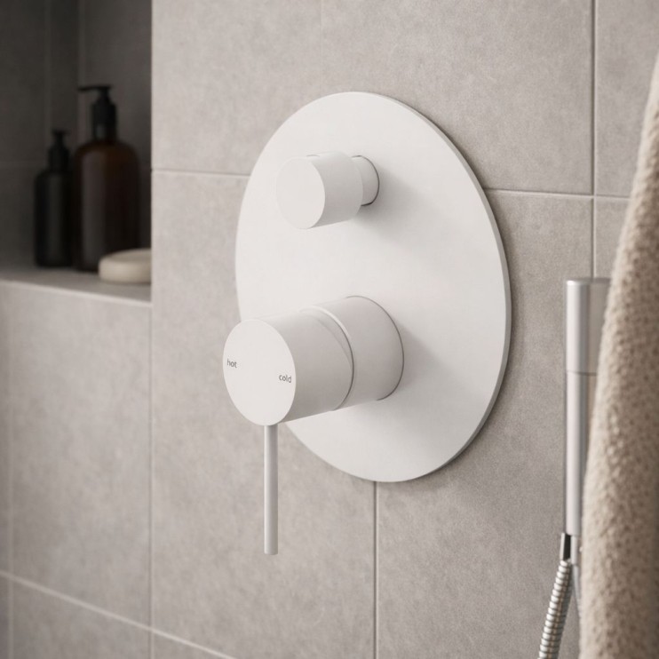 Смеситель для душа Lotis Mone 1014MW встраиваемый на 2 потребителя, цвет matte white