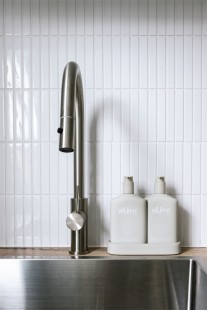 Выдвижной смеситель для кухни, с функцией распыления овощей, Lotis, цвет: никель