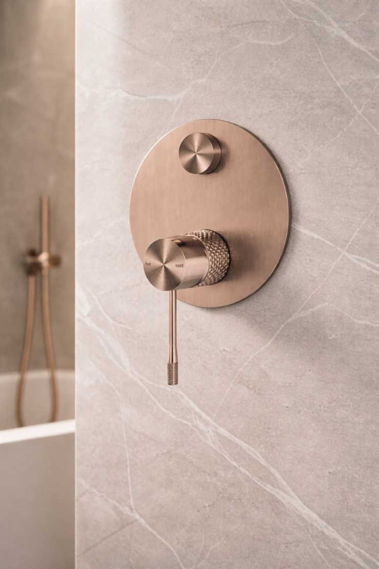 Смеситель для душа Lotis Santi 1018CB встраиваемый на 2 потребителя, цвет copper brushed