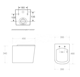 Унитаз подвесной Lotis Yoga L305761 сиденье микролифт, Tornado Flush, цвет белый