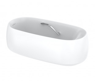 Ванна 170х83см из искусственного камня, отдельностоящая, с ручками, TOTO Flotation, белый арт. PJY1744