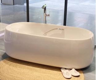 Ванна 170х83см из искусственного камня, отдельностоящая, с ручками, TOTO Flotation, белый арт. PJY1744