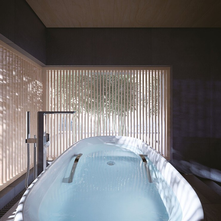 Ванна 170х83см из искусственного камня, отдельностоящая, с ручками, TOTO Flotation, белый арт. PJY1744