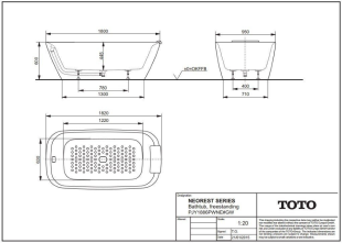 Ванна отдельностоящая 180х95 см, TOTO NEOREST, белый арт. PJY1886PWNE