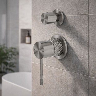 Смеситель для душа Lotis Santi 1019BMB встраиваемый на 2 потребителя, цвет black metal brass