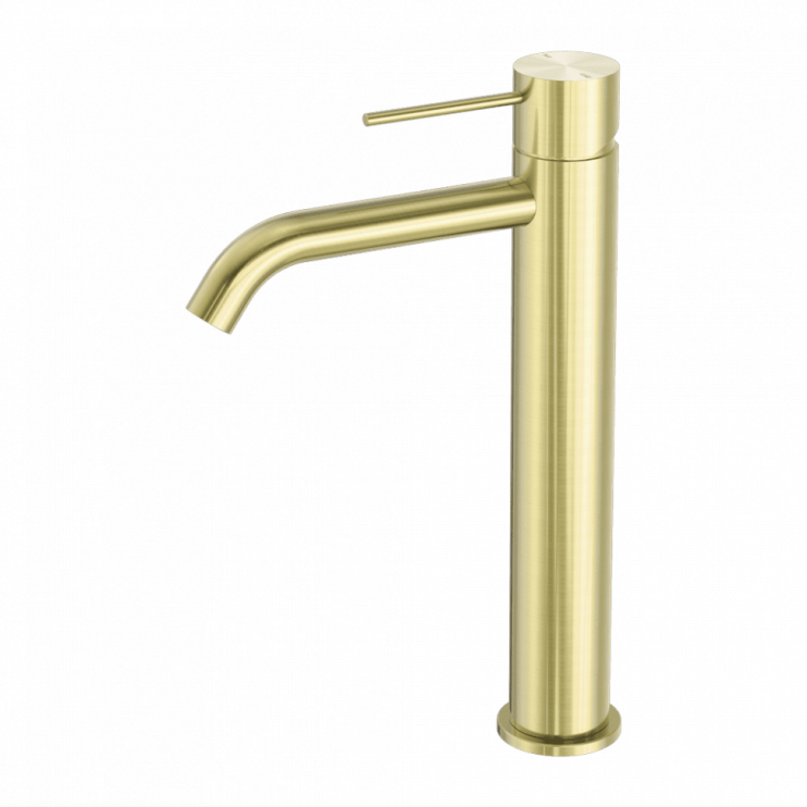 Смеситель для раковины Lotis Mone 1003BB высокий, цвет brushed brass