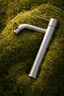 Смеситель для раковины Lotis Mone 1003BMB высокий цвет black metal brass