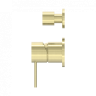 Смеситель для душа Lotis Mone 1017BB встраиваемый на 2 потребителя, цвет brushed brass
