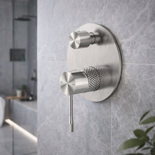 Смеситель для душа Lotis Santi 1018BN встраиваемый на 2 потребителя, цвет brushed nickel