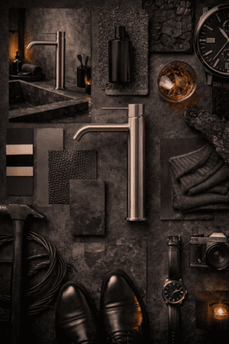 Смеситель для раковины Lotis Mone 1003CB высокий, цвет cooper brushed