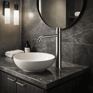 Смеситель для раковины Lotis Mone 1003CR высокий, chrome