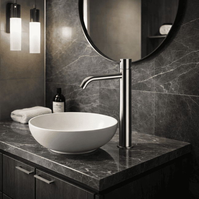 Смеситель для раковины Lotis Mone 1003CR высокий, chrome