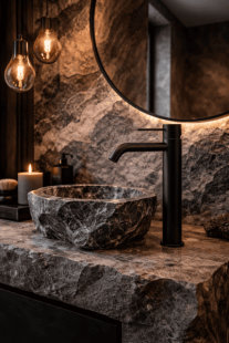 Смеситель для раковины Lotis Mone 1003MB высокий, цвет Matte Black