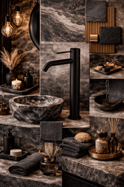 Смеситель для раковины Lotis Mone 1003BM высокий, цвет Matte Black