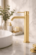 Смеситель для раковины Lotis Santi 1000BB высокий, brushed brass